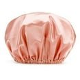 thumbnail image 4 of Reusable Shower Cap, Waterproof Double Layer Bath Caps Elastic Bath Hair Hats Cap for Women Girls EVA Bathing Bonnet for All Hair Lengths, 4 of 10