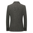 thumbnail image 3 of SuTry Men's Solid Color Suit Jackets Fall Long Sleeved Lapel Collar Fitting Slim Blouses Suitable for Semi Formal Office Work Wearing(Gray,L), 3 of 8