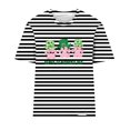thumbnail image 4 of Camisetas Casuales de Mujer Nueva Moda Impresa Cuello Tripulado Manga Corta, Top Ligero para Diario Y Fiesta, 4 of 4