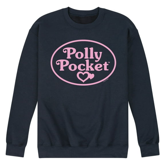 Polly Pocket - Polly Pocket Pink Logo - Men's Crew Neck Fleece Pullover