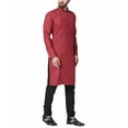 thumbnail image 3 of Mens Designer Wear Indian Linen Bollywood Achkan Pathani Style Kurta Pyjama Set, 3 of 5