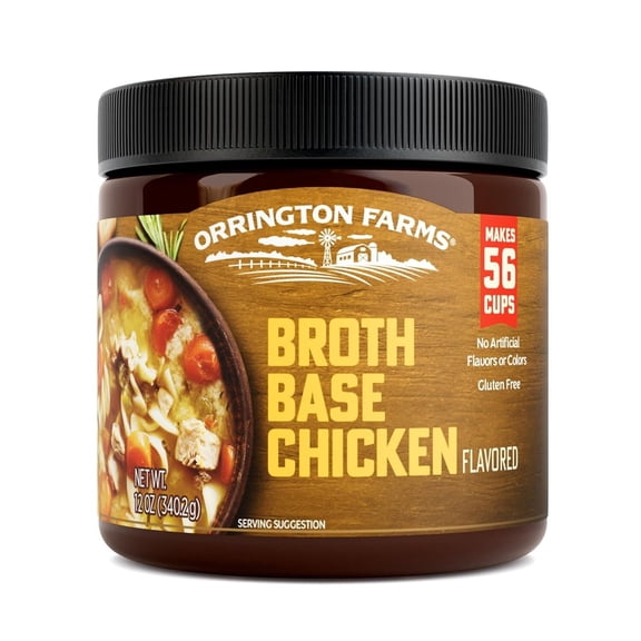 Orrington Farms Chicken Flavored Broth Base & Seasoning, 12 oz (Pack of 6)