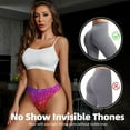 thumbnail image 4 of Thongs for Women - Colorful Glitter No Show Seamless Womens Thongs Underwear, Soft Stretch G String Thongs for Women,Cuteness Ladies Thong Bikini Panties Briefs, 4 of 5
