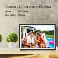 thumbnail image 4 of BSIMB 13.5-Inch 32GB 3K Digital Photo Frame Dual Band Wi-Fi, Smart Digital Picture Frame, Light Sensor, Send Photos & Videos via App/Email Instantly,Wall Mountable,Gift for family, 4 of 8
