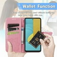thumbnail image 6 of for Xiaomi 13 Wallet Case for Women Girls, Shiny Butterfly Flower PU Leather Cover with Card Slot Holder Flip Phone Case for Xiaomi 13 Rhinestone Pink, 6 of 18