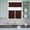Red Brown, variant on 3 Piece Kitchen Curtains and Valances Set Solid Brown Cafe Curtains 36 Inch Length Vintage Minimalism Abstract Denim Pattern Valance & Tier Curtain for Living Room Bedroom Window 54"x18" 27"x36"*2