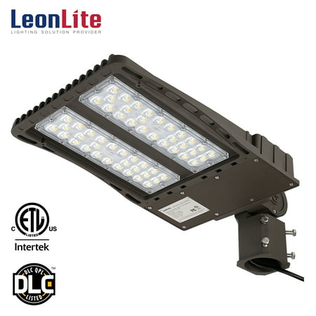 LEONLITE LED Shoebox Lights, 18000lm Ultra Bright LED Parking Lot Light with Photocell, 150W, (Best Led Parking Lot Lights)
