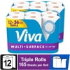 Viva Multi-Surface Cloth Paper Towels, 12 Triple Rolls, 165 Sheets per Roll