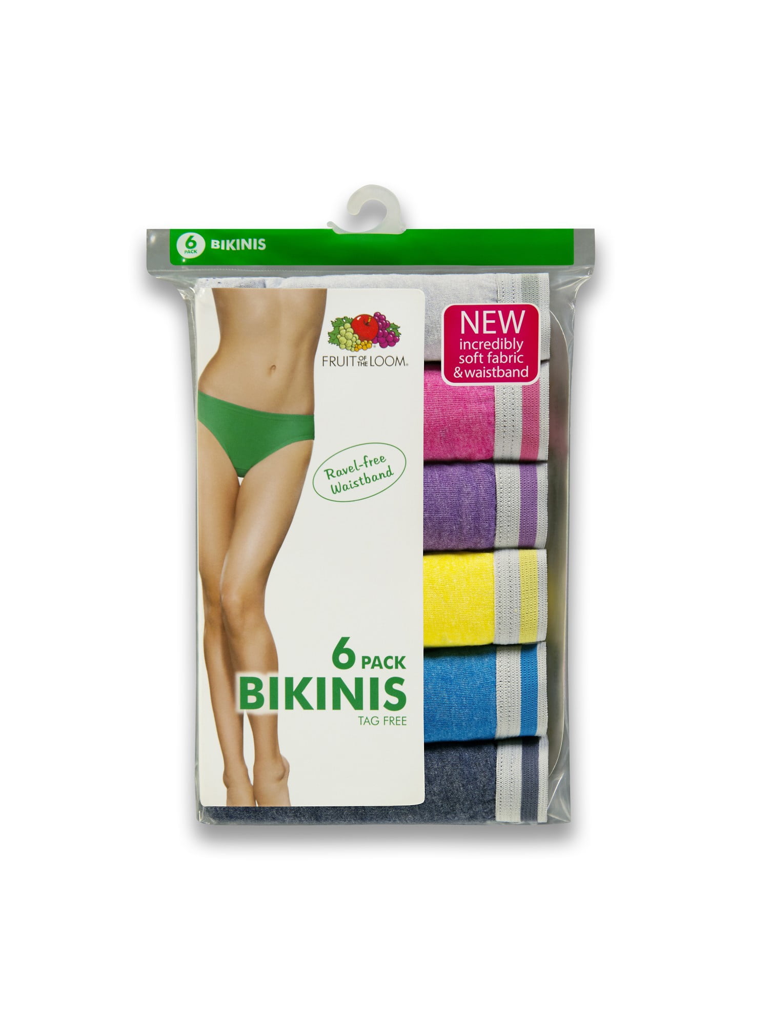 Fruit of the Loom Women's Cotton Bikini Panties, 6-Pack