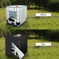thumbnail image 4 of 275 Gallon 1000L IBC Tote Cover, 600D Polyester, Zipper Outdoor Water Tank Protective Cover, Black, 4 of 7