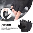 thumbnail image 4 of Yuarrent 1 par de guantes deportivos al aire libre medio dedo verano transpirable absorción de impacto mitones elástico ajustable mujeres hombres Type3 NO3 Yuarrent OD027830-03, 4 of 6