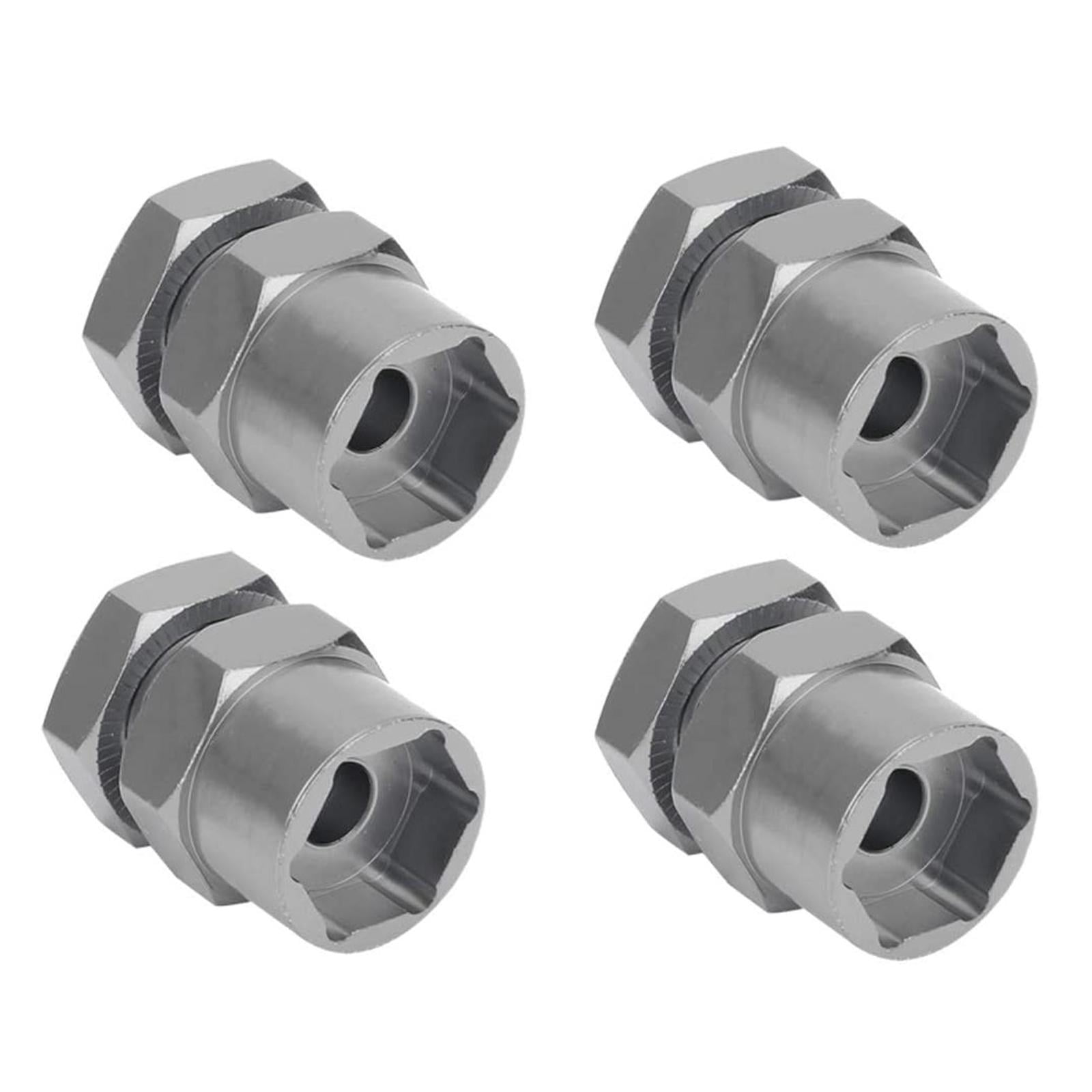 TISHITA 4x4pcs Adaptateur de Moyeu Hexagonal de Roue 1/10 12mm à 17mm Extension de Conversion pour Voiture RC