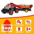 thumbnail image 3 of Speed Max King Friction-Powered Toy Truck with Speed Boat & Trailer – Play Vehicle Set, 3 of 8