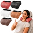 thumbnail image 6 of Car Headrest Neck Pillow, Ergonomic Cushion with Adjustable Straps Automotive Neck Support, Breathable Cloth Headrest Pillow for Cars, SUVs, Trucks, Office Chairs, 10.63 x 6.30 in, Brown, 1 Pack, 6 of 7
