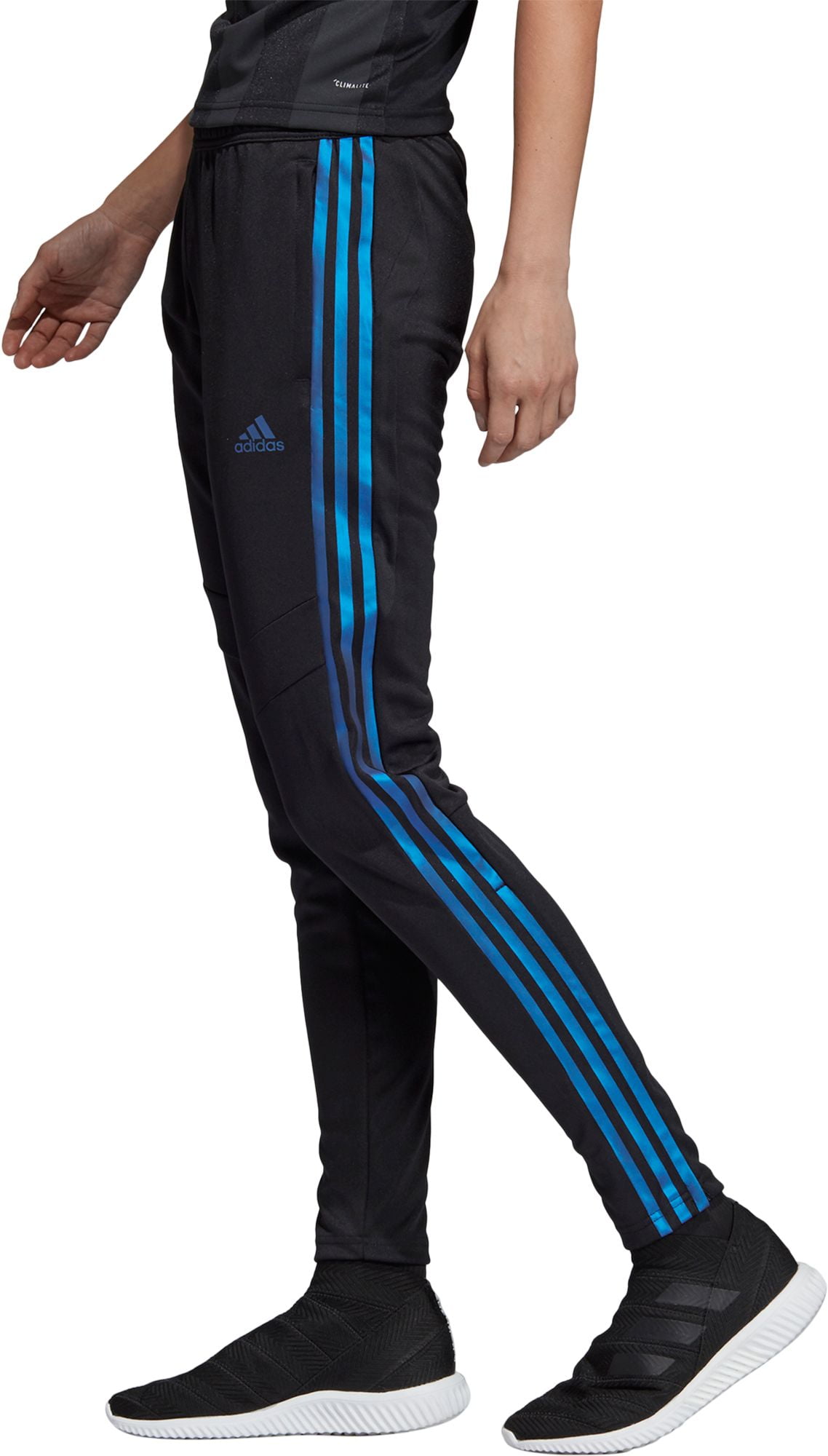 black and blue adidas pants