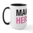 thumbnail image 2 of CafePress - Make Herstory Large Mug - 15 oz Ceramic Large White Novelty Mug, 2 of 4