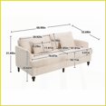 thumbnail image 6 of Mid Century Modern Chenille 2-Seat Loveseat Sofa – Solid Wood Frame for Living Room & Bedroom, 6 of 20