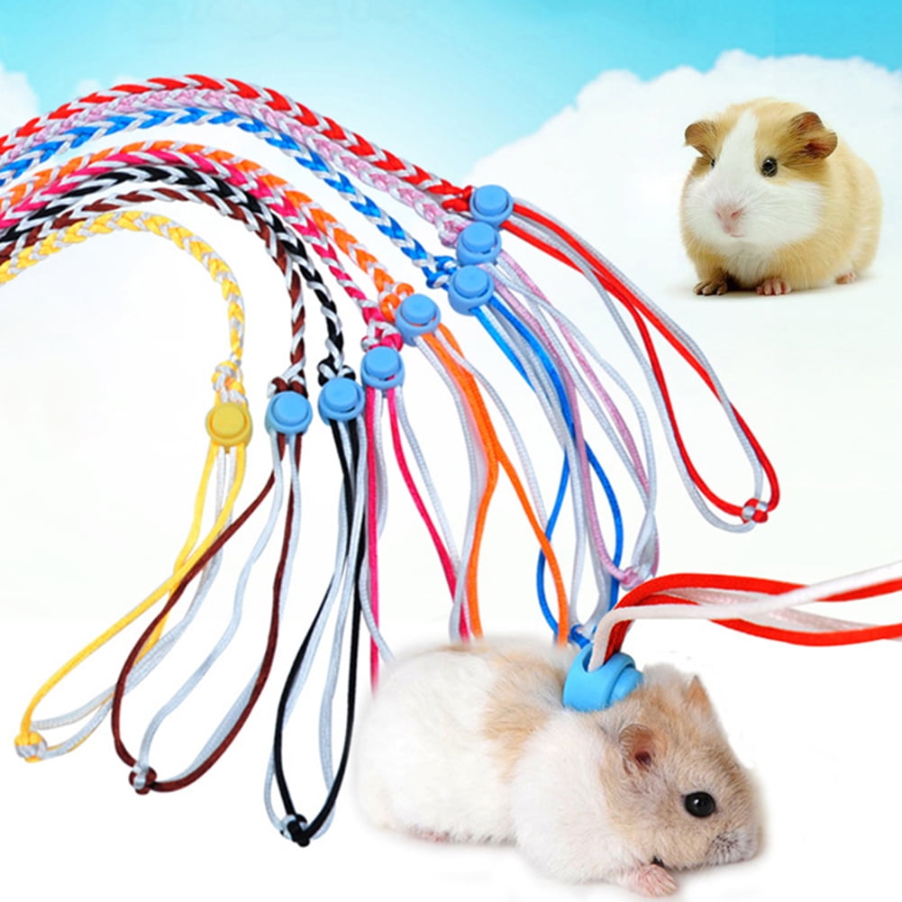 Adjustable Leash Collar Guinea Pig Small Pets Lead Pet Hamster Traction Rope  ba 