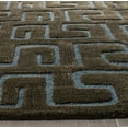 thumbnail image 2 of SAFAVIEH Soho Benson Geometric Wool Runner Rug, Brown/Light Blue, 2'6" x 10', 2 of 6