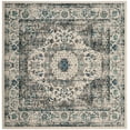 thumbnail image 3 of SAFAVIEH Evoke Teale Bordered Area Rug, Ivory/Grey, 9' x 9' Square, 3 of 7