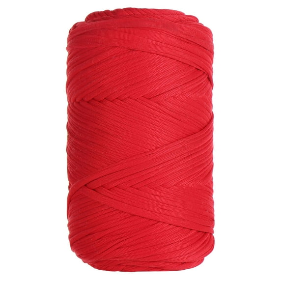 Xiao Hua red T-shirt yarn, 400g knitted yarn, high-quality T-shirt yarn suitable for DIY crochet, crafts, and sewing, perfect for blankets, bags, and home decoration enthusiasts, 1 roll