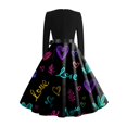 thumbnail image 4 of Fgvctg Valentine'S Day Spring Dresses For Women 2026 Romantic Crewneck Vintage Dress Cocktail Cute Heart Graphic Fashion 1950S Dress Long Sleeve Sweet Dressy Outfits Navy S, 4 of 4