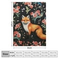thumbnail image 4 of ONETECH Fox Blanket Cherry Blossom Blanket Cozy Soft Lightweight Flannel Throw Fox Cherry Blossom Decor Gifts for Girls, 4 of 6