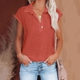 thumbnail image 2 of Tops for Women Trendy Small Items Athletic Glitter Foam Medium Workout Shirts Women Low Cut Ladies Tops V Neck Long Sleeve Dark Blouse Long Sleeve Summer plus Size for Summer Loose Short Orange L, 2 of 6