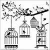 The Crafter's Workshop Stencil, 6" x 6", Birds of a Feather