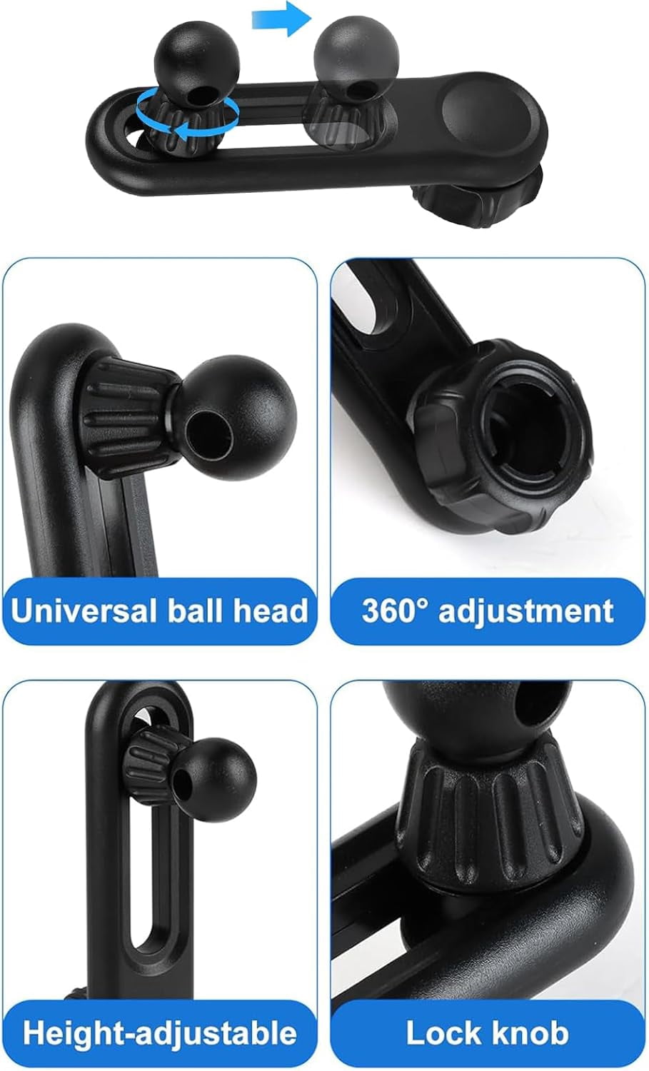 2026 Latest Extension arm for Honda Civic Magnetic Phone Mount Adjustable & Custom Fit 360° Rotation One-Hand Operation 11th Civic Phone Holder 2022-2026 Civic Accessories