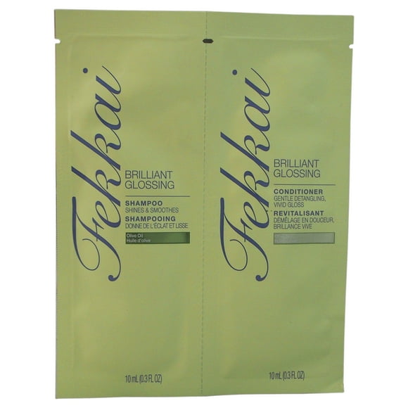 Brilliant Glossing Shampoo Conditioner Duo by Frederic Fekkai for Unisex - 2 x 0.3 oz Shampoo, Conditioner