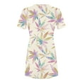 thumbnail image 4 of SMihono Robe Maxi Bohème d'Été pour Femmes Grande Taille Mode Féminine Col Rond Manches Courtes Imprimée Robe de Plage, 4 of 4
