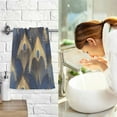 thumbnail image 7 of Yayeee 100% Cotton Hand Towels for Bathroom 16" x 28" Soft Absorbent Kitchen Towel, Blue Peacock Feathers Pattern, 7 of 7