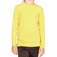 thumbnail image 2 of Stretch Is Comfort Girl's Poly/Spandex Crew Neck Long Sleeve Top Yellow X-Large, 2 of 6