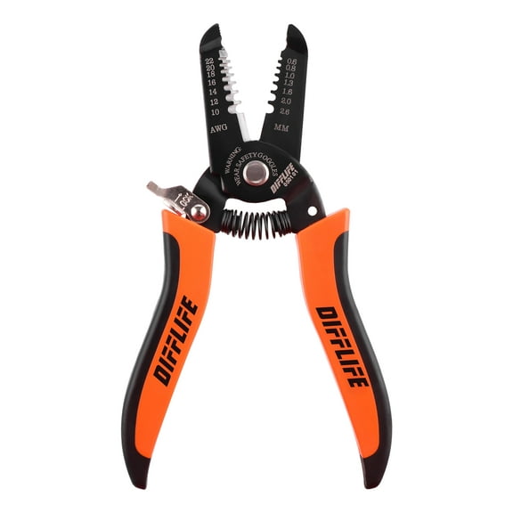 DIFFLIFE 10-22 AWG Wire Stripper Cutter Wire Stripping Tool And Multi-Function Hand Tool，Professional Handle Design And Refined Craftsmanship.