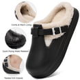 thumbnail image 3 of Ecetana Women's Fuzzy Lined Clogs Warm Slip-On House Slippers, 3 of 7