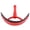 Red, variant on Riousery Professional Handheld Horse Sweat Scraper Bathing Water Squeegee Ergonomic Grooming Tool for Equine Care Supplies Plastic Pet Bath Accessories Shedding Comb Red 8.27 inches / 21 cm