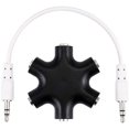 thumbnail image 1 of Divisor de audio de 5 puertos Cable divisor de audio estéreo de 3,5 mm, adecuado para computadora portátil Samsung y PC Cable de teléfono inteligente Tablet PC Reproductor de MP3 Zhivalor WLJ-2160, 1 of 5