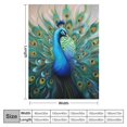 thumbnail image 4 of Shiartex Peacock Feathers Soft Cozy Printed Blanket & Throw for All Seasons Lightweight Long-Lasting Blanket 60x80in, 4 of 6
