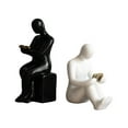 thumbnail image 3 of Sujetalibros decorativos, topes para libros, modernos, contemporáneos, elegantes, con estatua, figura decorativa, sujetalibros para estantería 8 cm x 95 cm x 22 cm, 3 of 9