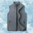 thumbnail image 2 of VNKIDY Women Outerwear Vests Plush Solid Color Full Zipper Stand Collar Reversibler Vest Sleeveless Warm Outerwear For Cold Weather Athletic Outerwear, 2 of 5