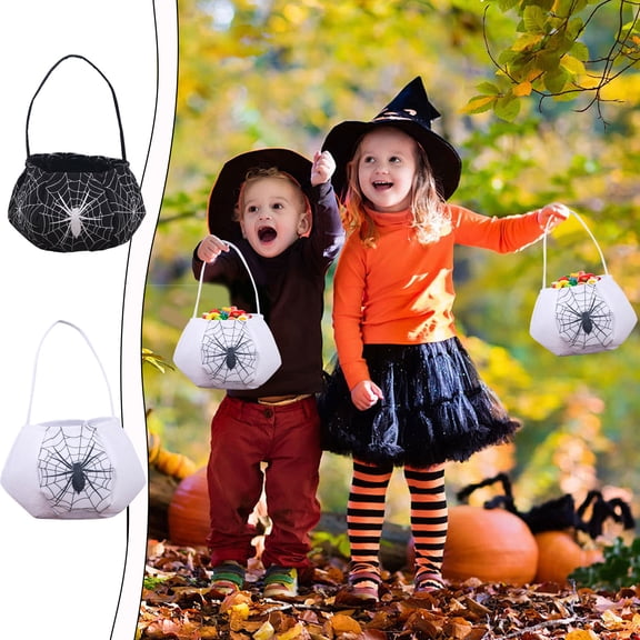Halloween Candy Bags Treat Snack Goodie Small Gift Oil Painting Pumpkin Plastic Tie Pouch Trick or Treat 10.8in 100pc for Thanksgiving Kids Party by MPOISVA