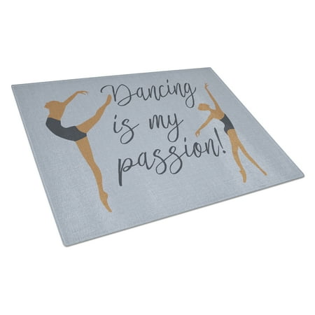 

Caroline s Treasures Dancing is My Passion Glass Cutting Board Large