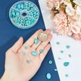 thumbnail image 3 of 1Box About 250 Pcs 6 Styles Turquoise Beads Oval Round Disc Rondelle Chip Teardrop Heishi Beads Irregular Loose Stone Beads for Bracelet Necklace Jewelry Making (Hole: 1mm), 3 of 9