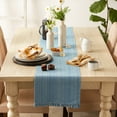 thumbnail image 2 of Variegated Light Blue Fringe Table Runner 13x72, 2 of 3