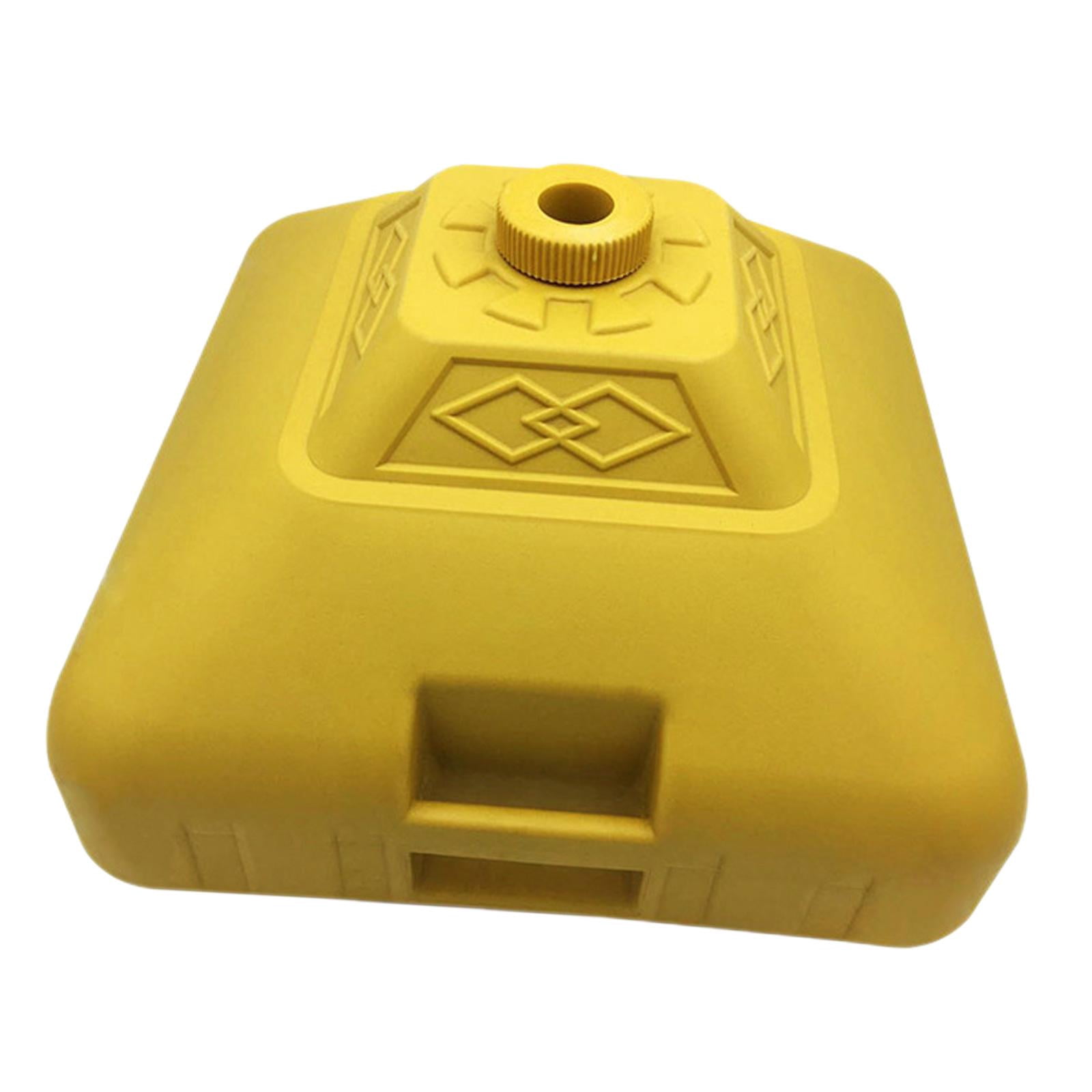 figatia Water Fillable Umbrella Base Parasol Holder, Square Patio Umbrella Holder Outdoor Umbrella Stand for Yard Lawn Beach Poolside Yellow