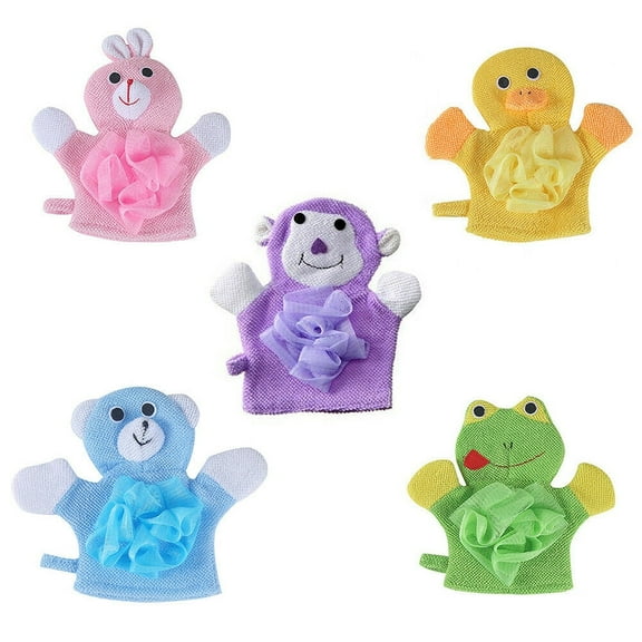 Magik 3-5 Pack Baby Kids Bath Lily Shower Gloves Sponge Hand Puppet Bath Wash Mitt