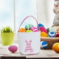 thumbnail image 4 of EastEr toysEastEr Bunny BaskEt with ChEvron DEsign, Soft Fabric, Pink and WhitE, PErfEct for Egg Hunts and Spring DEcor1Makes you happy, 4 of 4