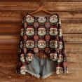 thumbnail image 3 of Women's Fashion Long Sleeve Christmas Snowman Snowflake Print Jacket Cardigan for Fall and Winter, Cozy and Festive, Ideal as Christmas Sweaters for Women and Christmas Gifts,Wine,Size 2XL, 3 of 6