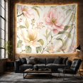thumbnail image 6 of Blush Pink and White Floral Arrangement on Cream Background Romantic Watercolor for Flower Lovers Botanical Wall Art Mother's Day Gift Tapestry Wall Hanging for Bedroom and Living Room, 6 of 7
